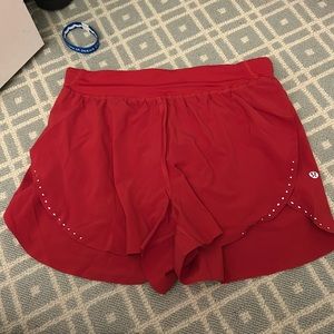red lululemon athletic shorts never worn!